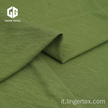 Tessuto per magliette a maglia singola spandex cotone tessuto